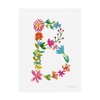 Trademark Fine Art Farida Zaman 'Floral Alphabet Letter Ii' Canvas Art, 24x32 WAP10133-C2432GG